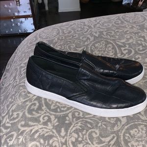 coach crocodile skin looking slip on shoes
